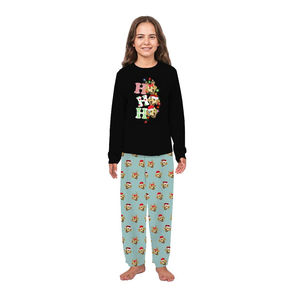 Golden Retriever Ho Ho Ho Christmas Holiday Family Pajamas