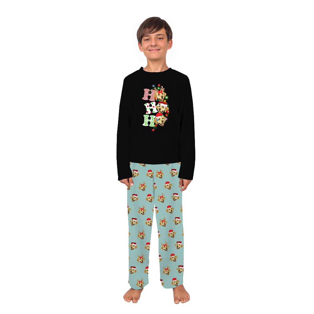 Golden Retriever Ho Ho Ho Christmas Holiday Family Pajamas