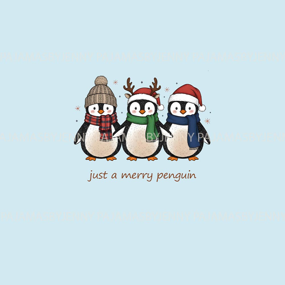 Cute Just A Merry Penguin Saying Family Christmas Pajamas Cute Just A Merry Penguin Saying Family Christmas Pajamas