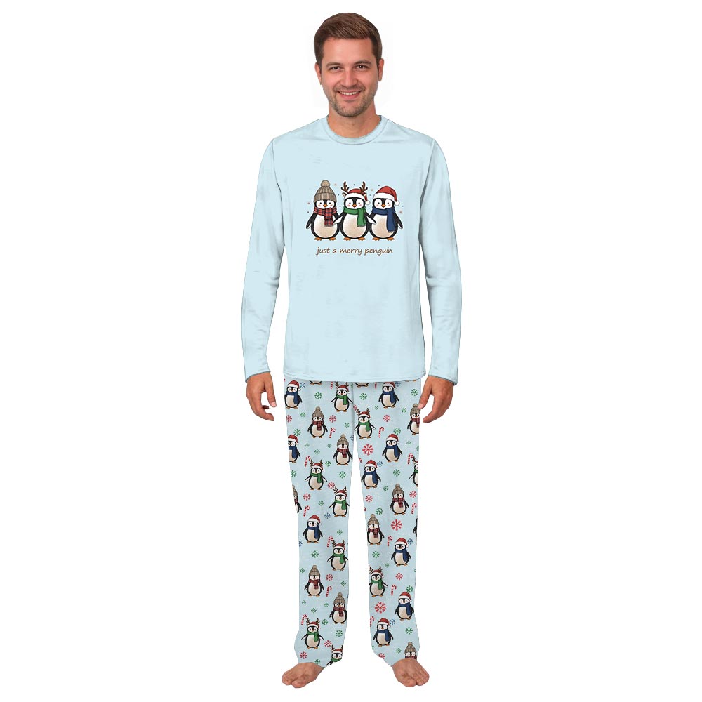 Cute Just A Merry Penguin Saying Family Christmas Pajamas Cute Just A Merry Penguin Saying Family Christmas Pajamas