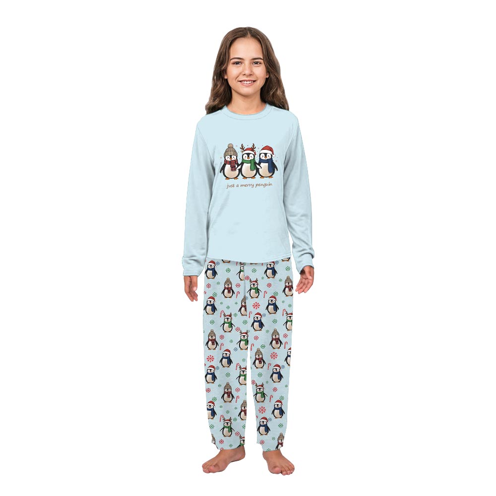 Cute Just A Merry Penguin Saying Family Christmas Pajamas Cute Just A Merry Penguin Saying Family Christmas Pajamas