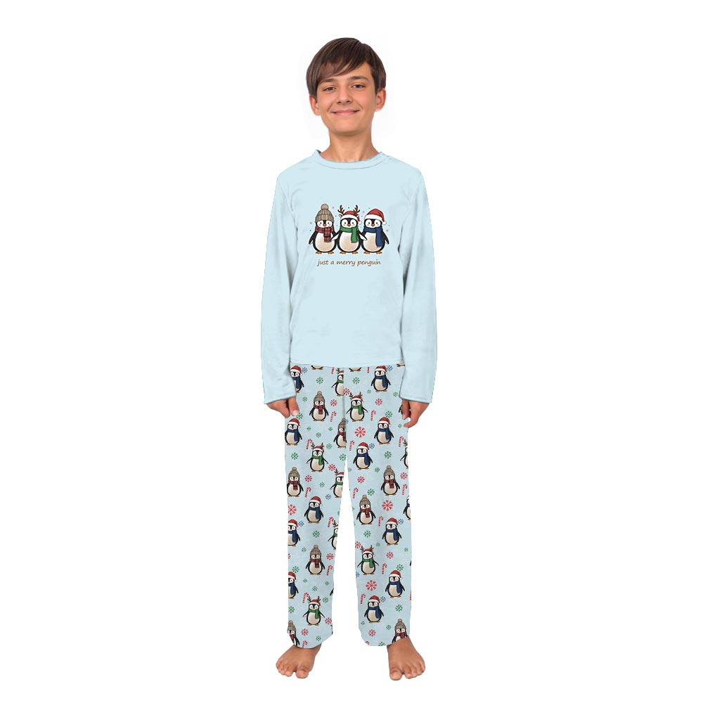 Cute Just A Merry Penguin Saying Family Christmas Pajamas Cute Just A Merry Penguin Saying Family Christmas Pajamas