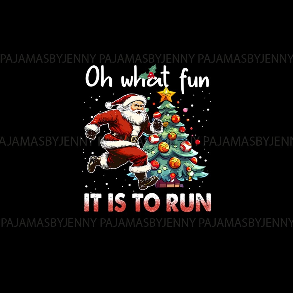 What Fun It Is To Run Quote Matching Family Xmas Pajamas