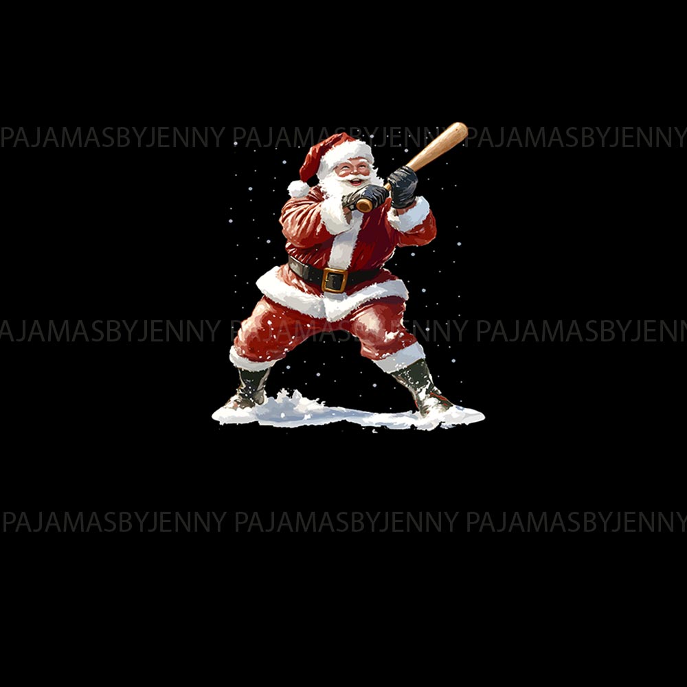 Baseball Santa Player Matching Dog And Owner Pajamas Christmas Baseball Santa Player Matching Dog And Owner Pajamas Christmas