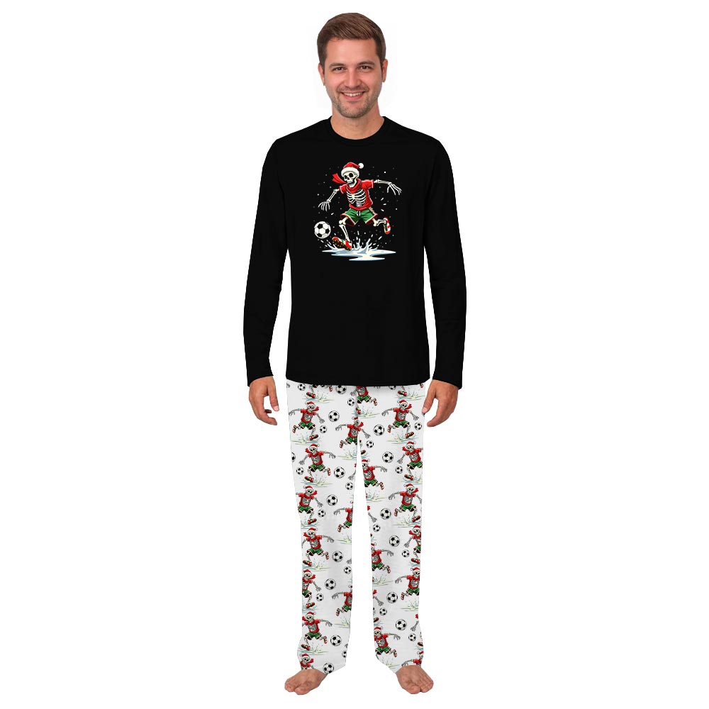 Skeleton Soccer Player Matching Pajamas For The Whole Family