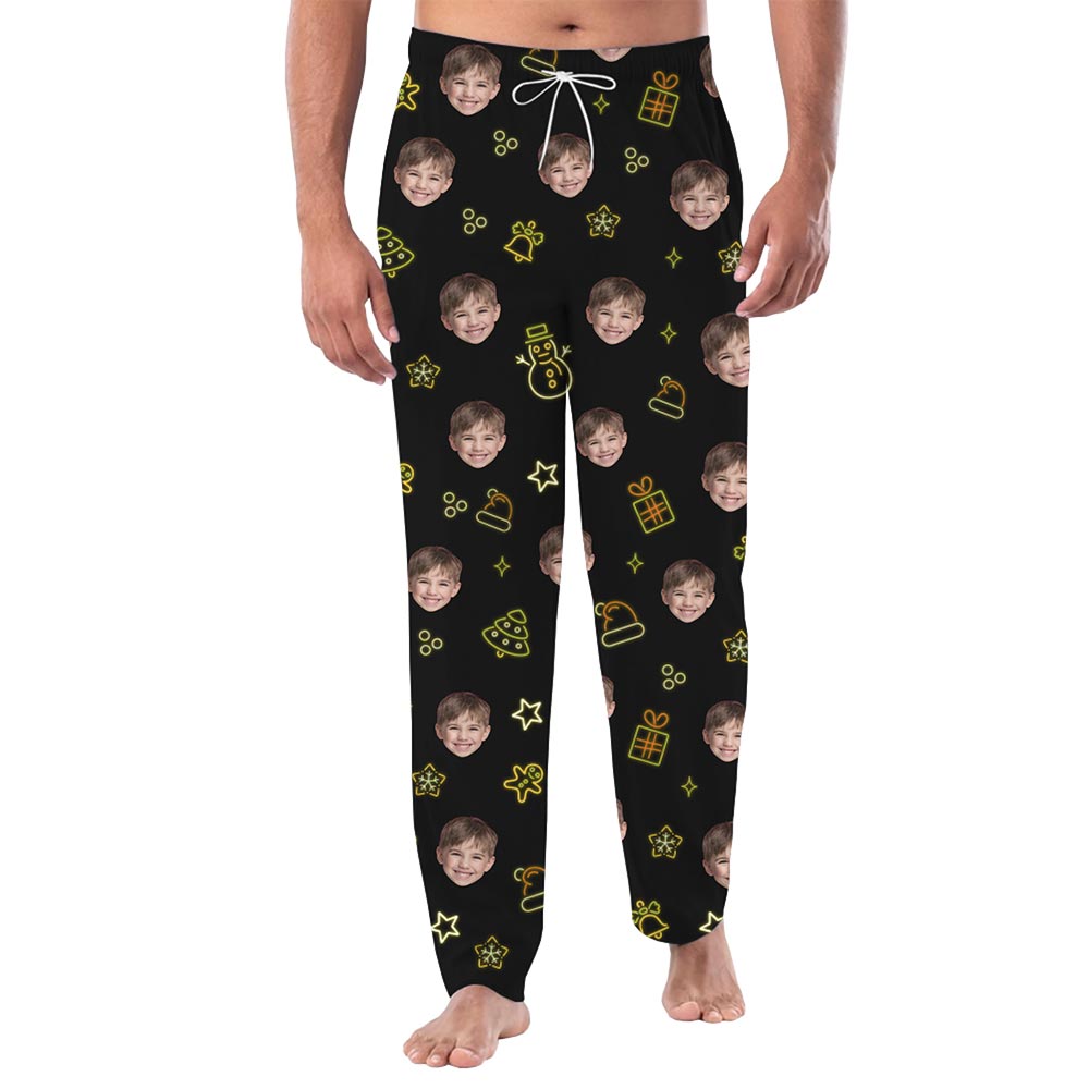 Christmas Theme and Face Custom Pajama Pants with Live Preview Christmas Theme and Face Custom Pajama Pants with Live Preview