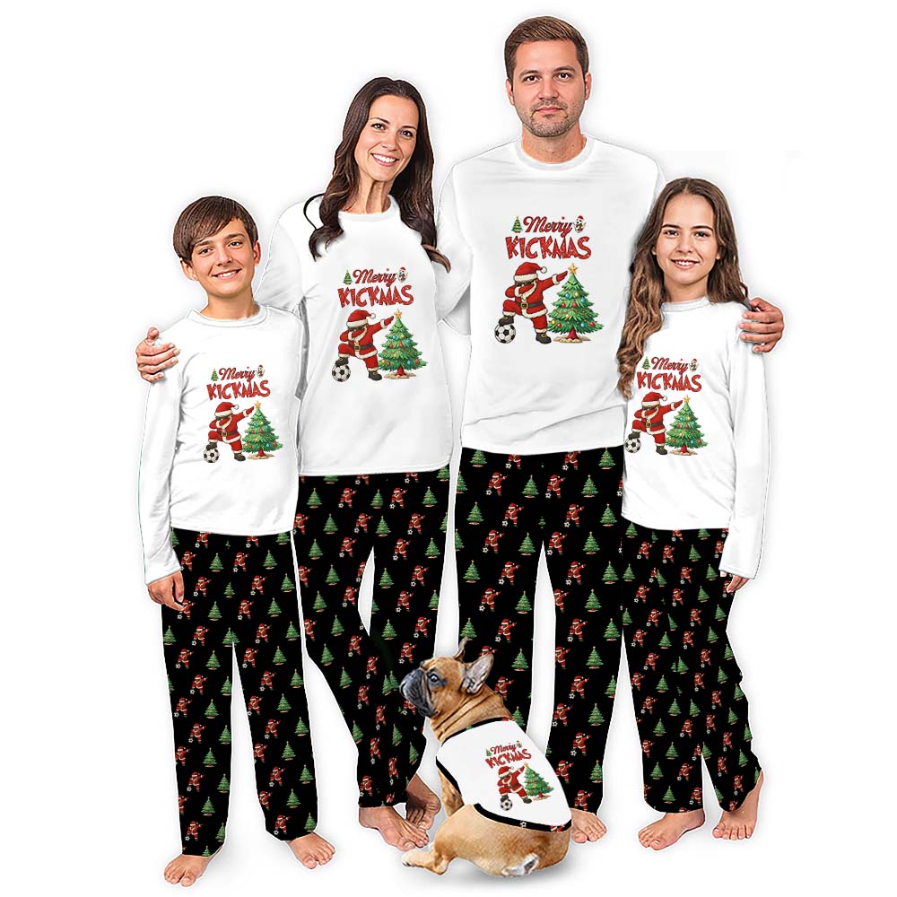 Soccer Santa Dope Coordinating Family Christmas Pajamas With Plus Size