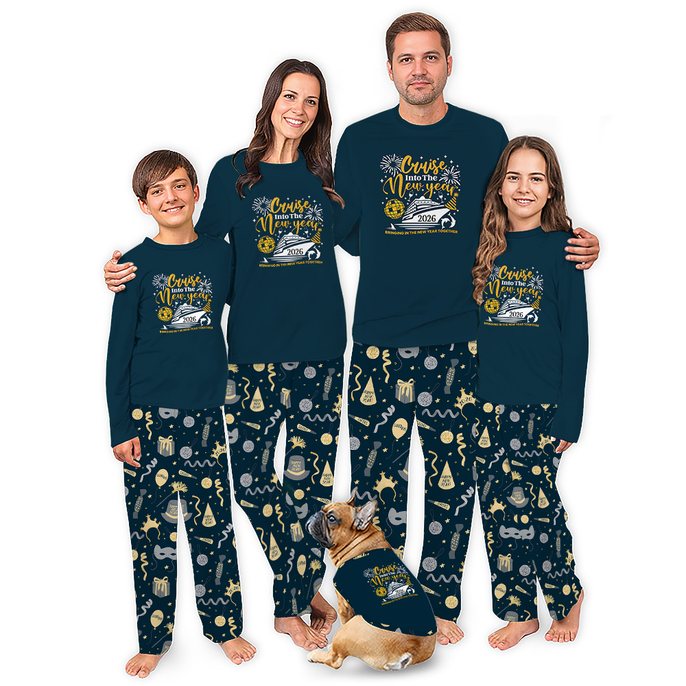 New Year Cruise Matching Pajamas For The Whole Family
