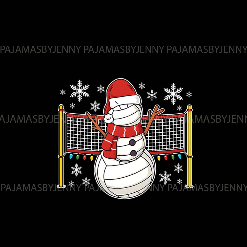 Volleyball Snowman Long Sleeve Matching Christmas Pajamas Volleyball Snowman Long Sleeve Matching Christmas Pajamas