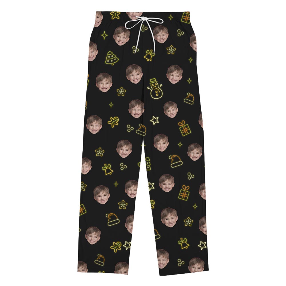 Christmas Theme and Face Custom Pajama Pants with Live Preview Christmas Theme and Face Custom Pajama Pants with Live Preview