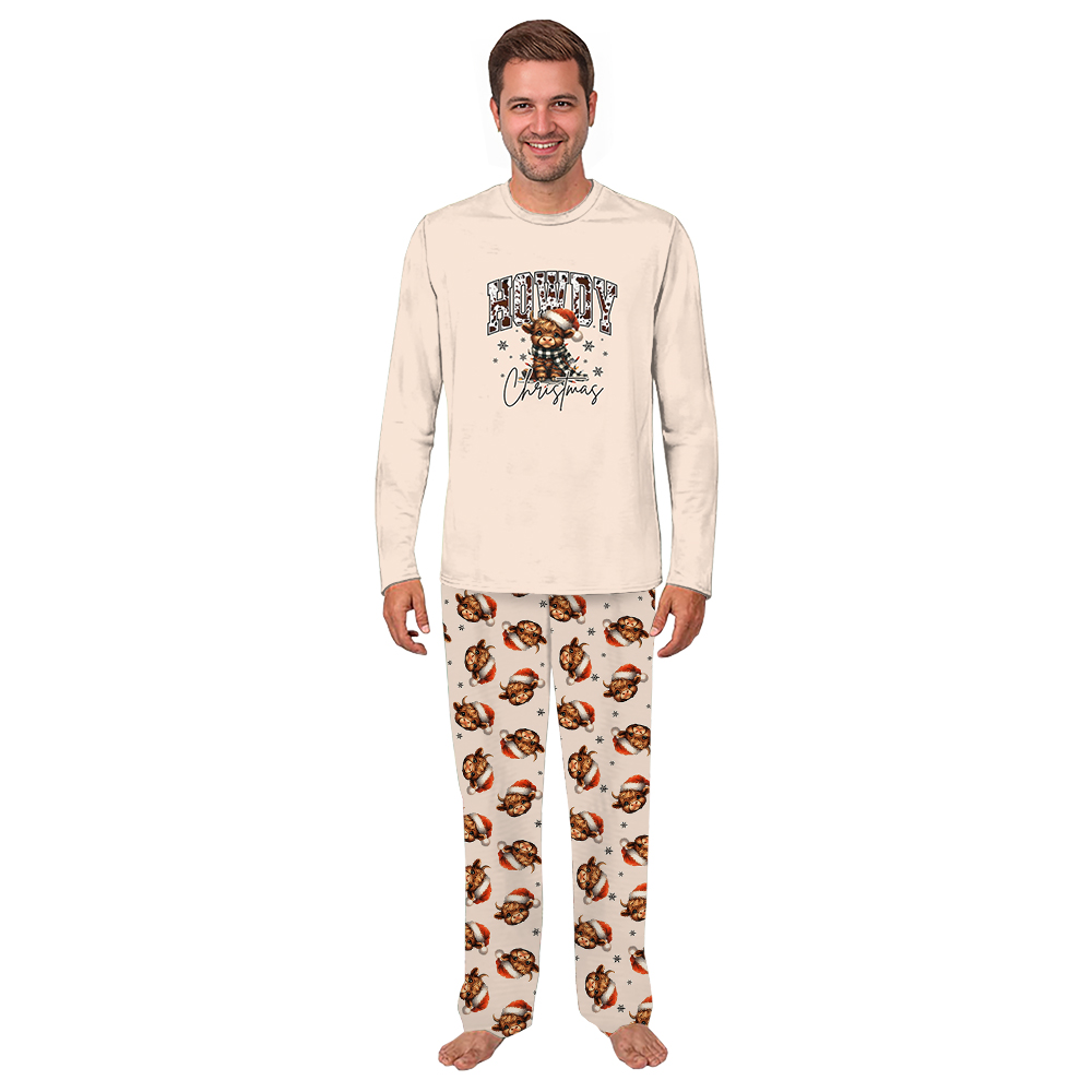 Highland Cow Howdy Christmas Matching Family Jammies
