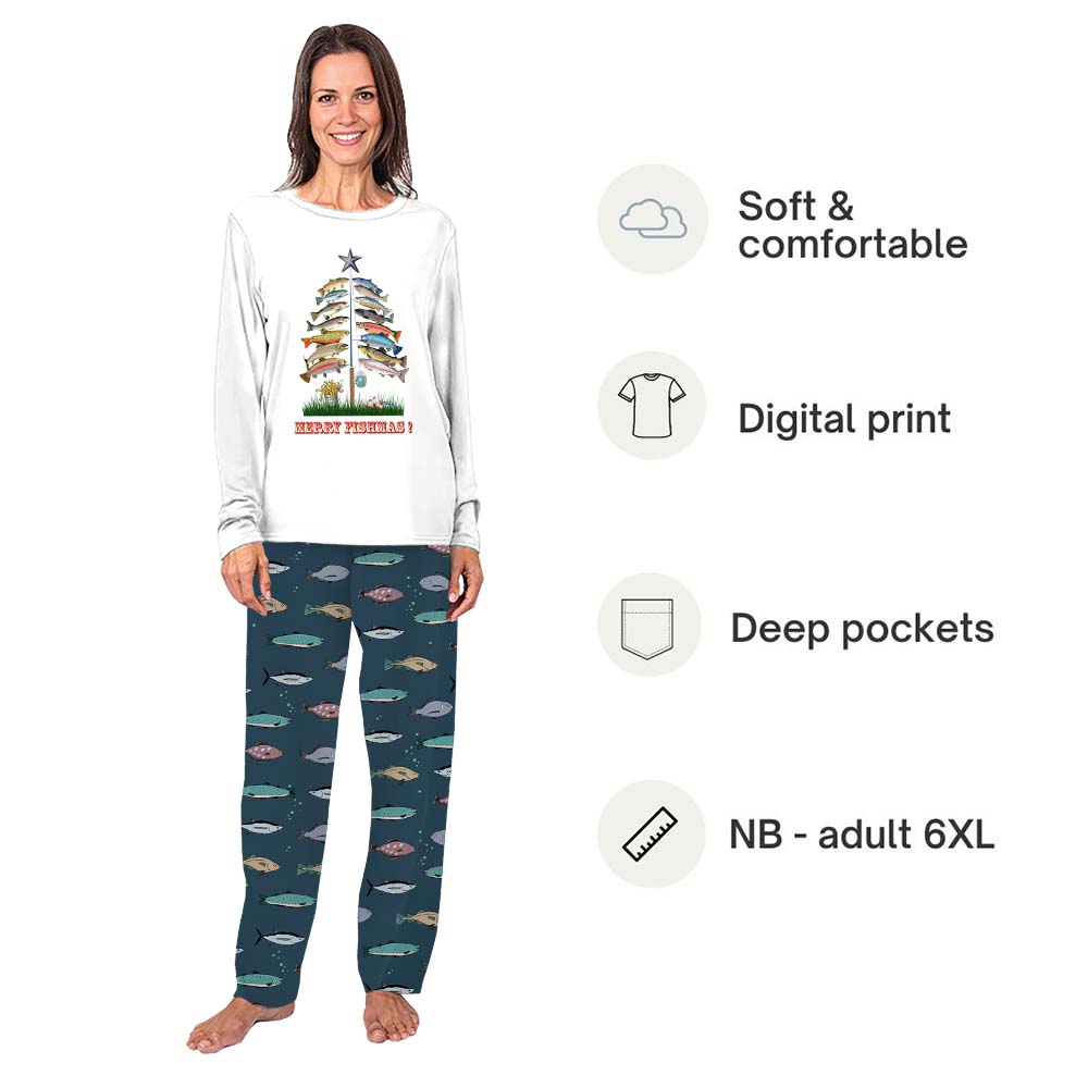 Christmas Pajamas With Fish On Them With Fishmas Tree Christmas Pajamas With Fish On Them With Fishmas Tree