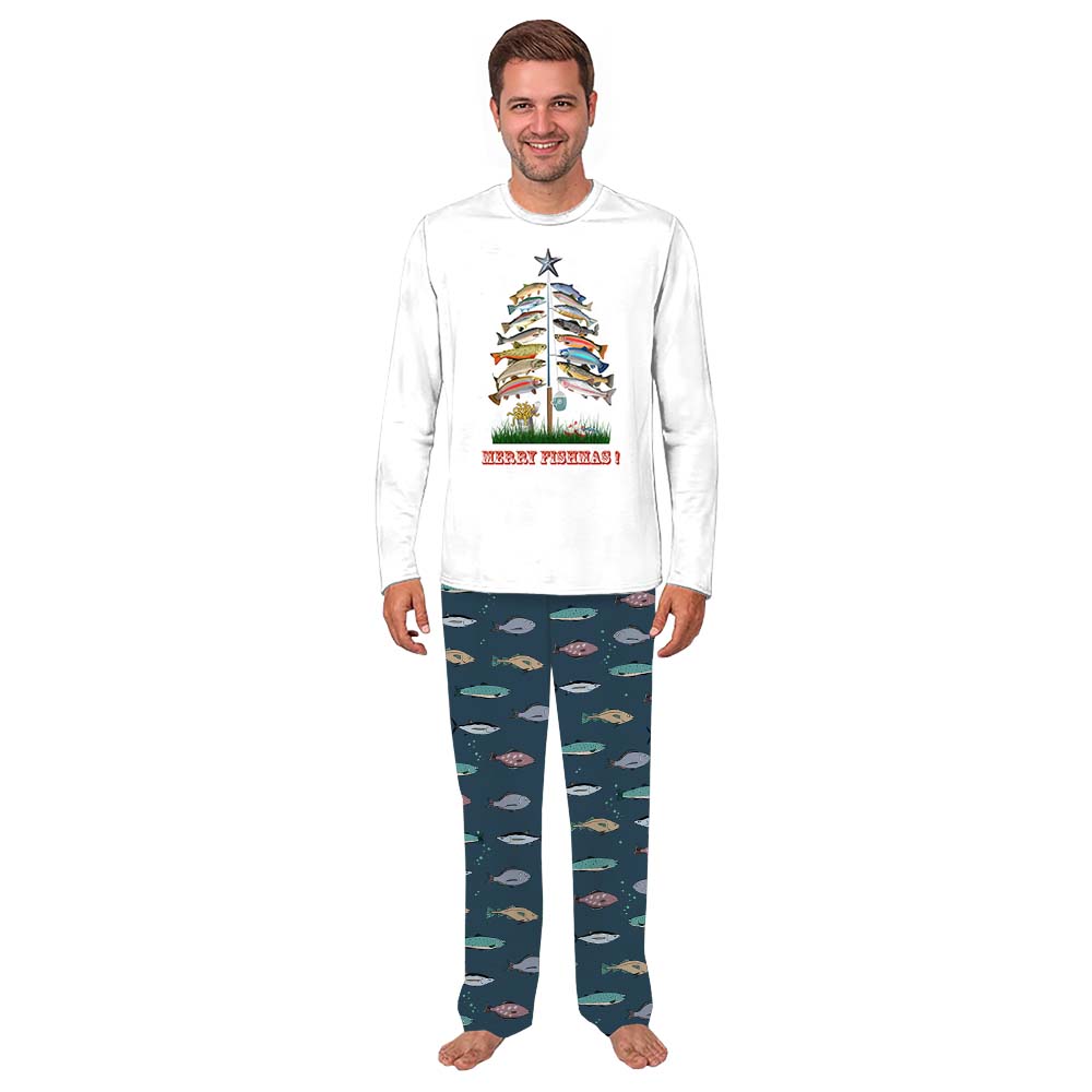 Christmas Pajamas With Fish On Them With Fishmas Tree Christmas Pajamas With Fish On Them With Fishmas Tree