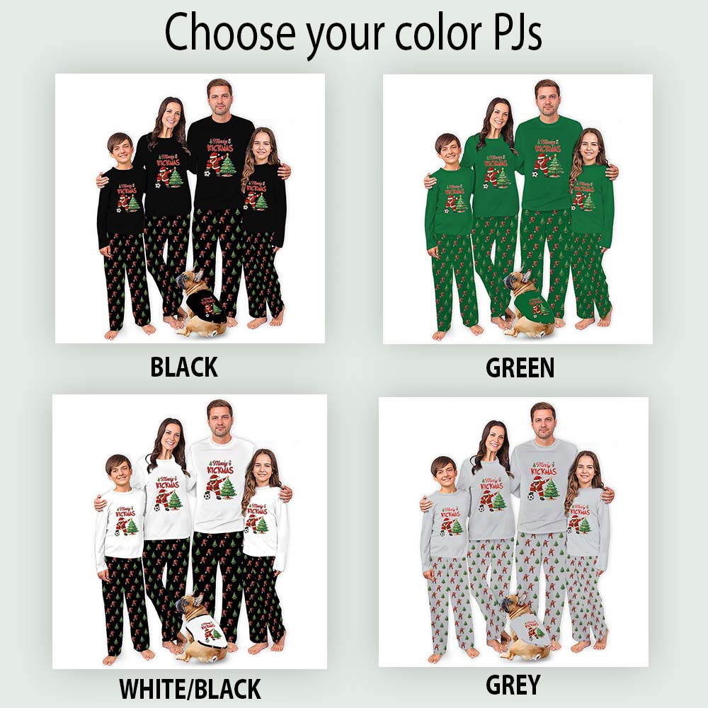 Soccer Santa Dope Coordinating Family Christmas Pajamas With Plus Size
