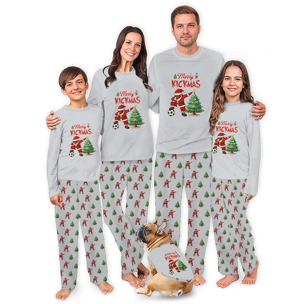 Soccer Santa Dope Coordinating Family Christmas Pajamas With Plus Size