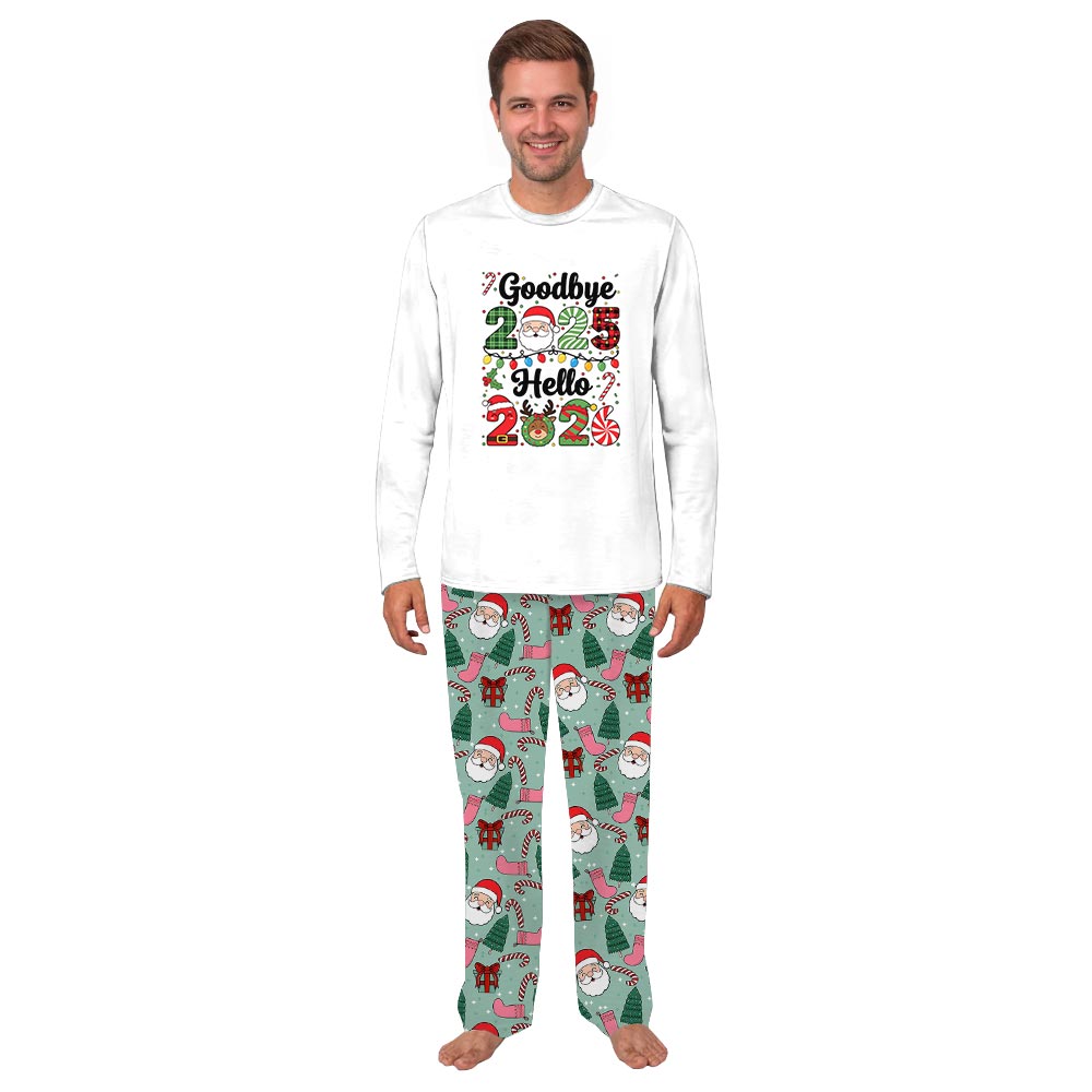 Festive Welcome New Year Christmas Pajamas Dog and Owner