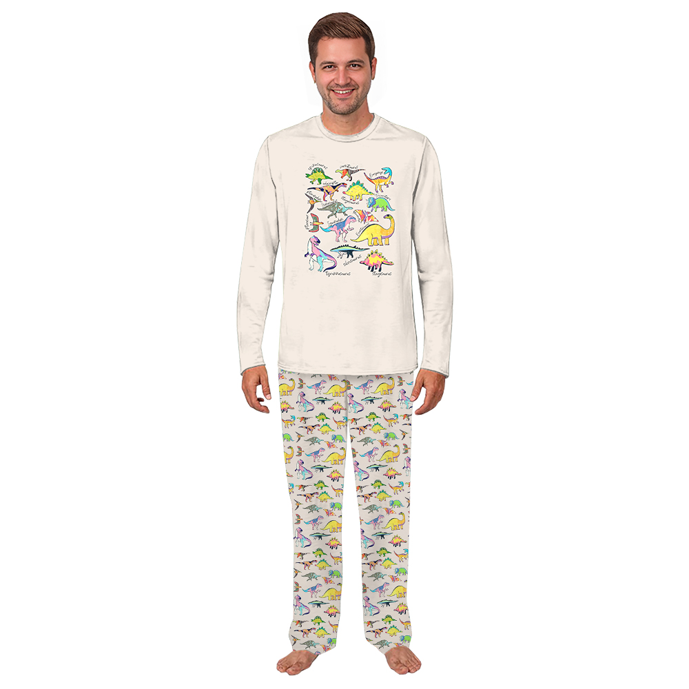 Funny Dinosaur Matching Christmas Pajamas And Dog