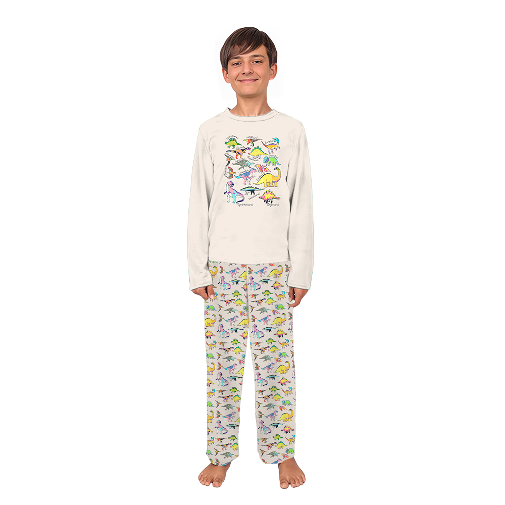 Funny Dinosaur Matching Christmas Pajamas And Dog