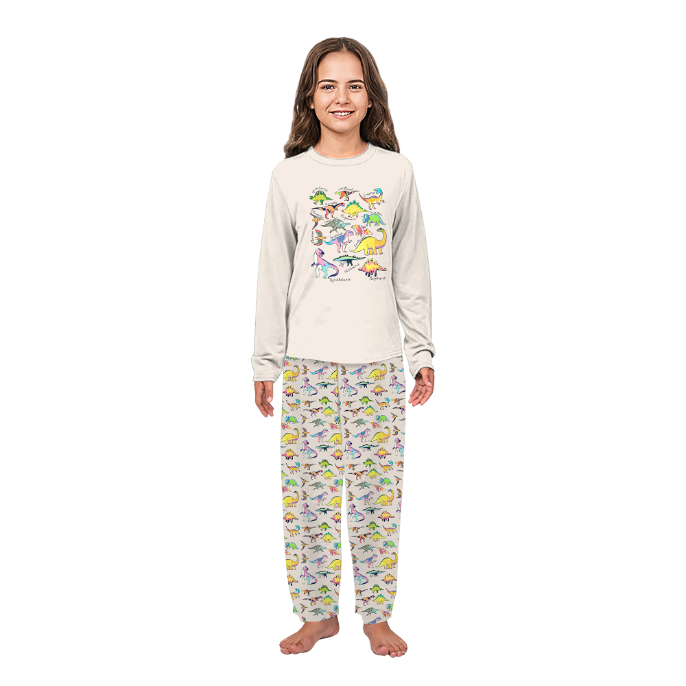 Funny Dinosaur Matching Christmas Pajamas And Dog
