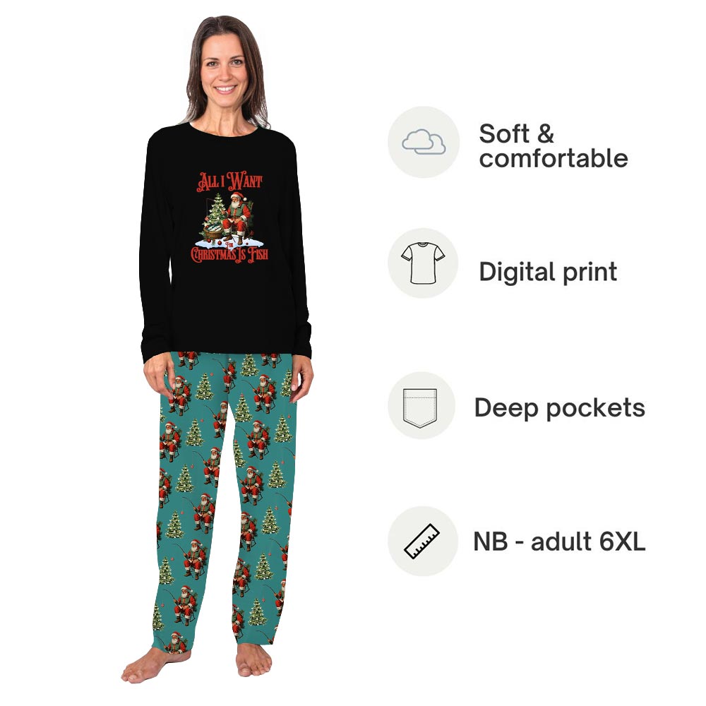 All I Want Christmas Is Fishing Matching Family Christmas Pajamas All I Want Christmas Is Fishing Matching Family Christmas Pajamas