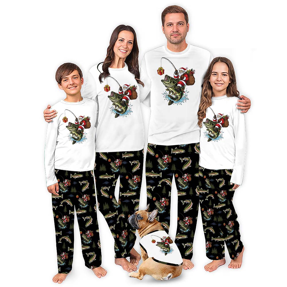 Fisherman Santa Matching Christmas Pajamas For Dog And Owner