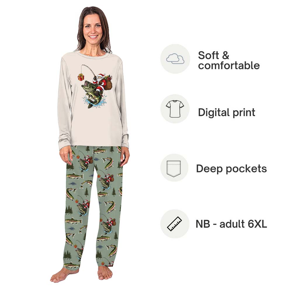 Fisherman Santa Matching Christmas Pajamas For Dog And Owner