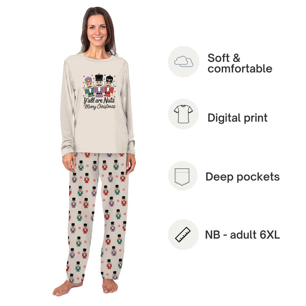 Nutcracker Yal Are Nuts Merry Christmas Dog And Human Matching Pajamas Nutcracker Yal Are Nuts Merry Christmas Dog And Human Matching Pajamas