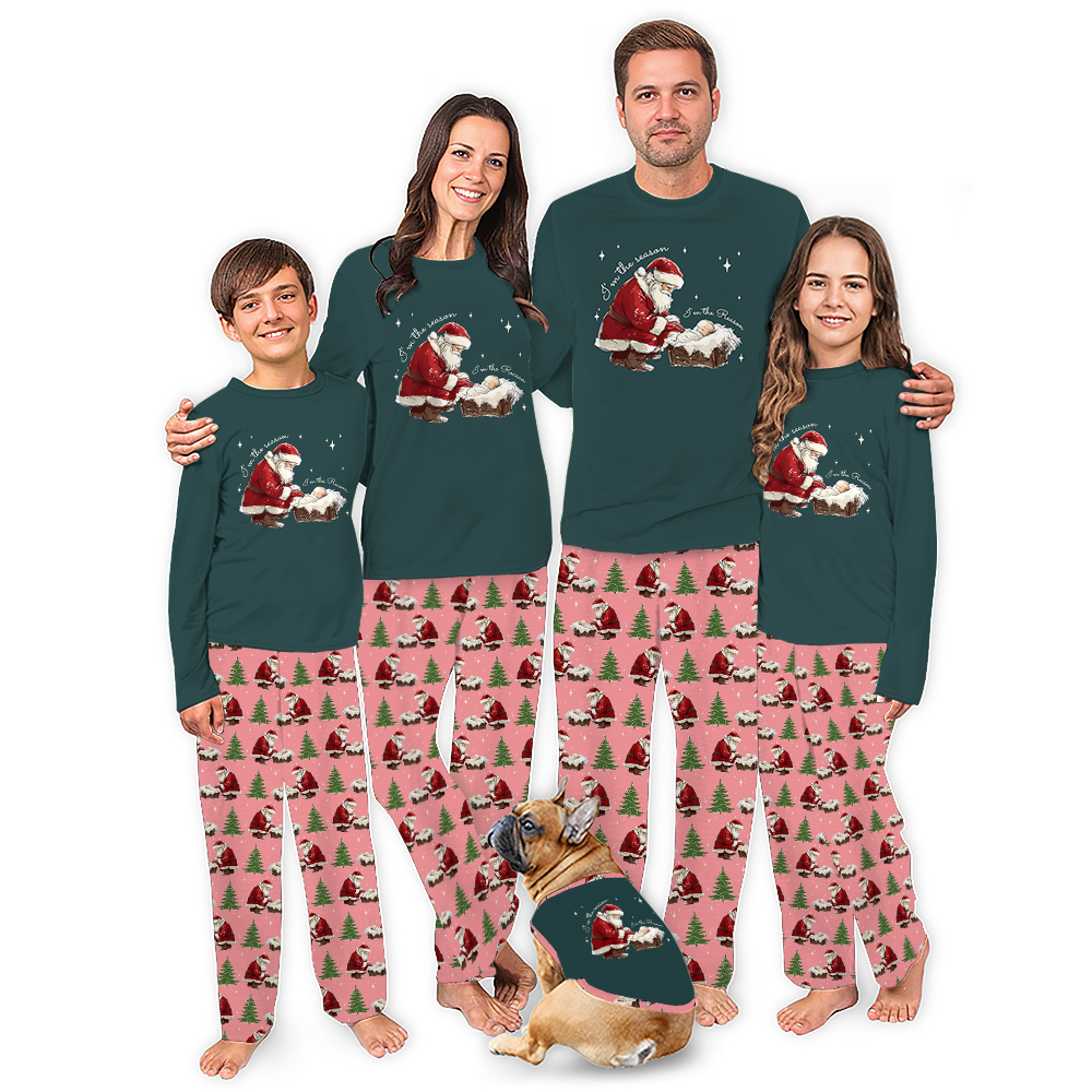 I am the Season I am the Reason Santa Claus Christian Xmas Pjs