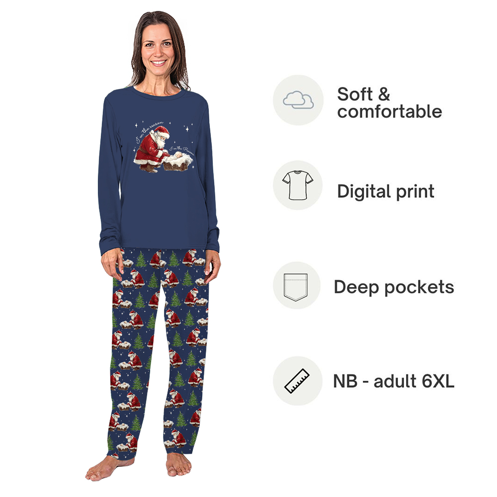 I am the Season I am the Reason Santa Claus Christian Xmas Pjs