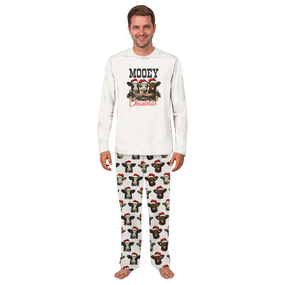 Highland Cow Mooey Christmas Cute Matching Pajama Sets Highland Cow Mooey Christmas Cute Matching Pajama Sets