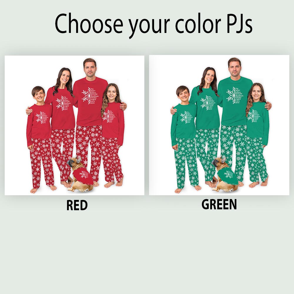 Snowflake Christmas with funny Quote Plus Size Family Pajamas