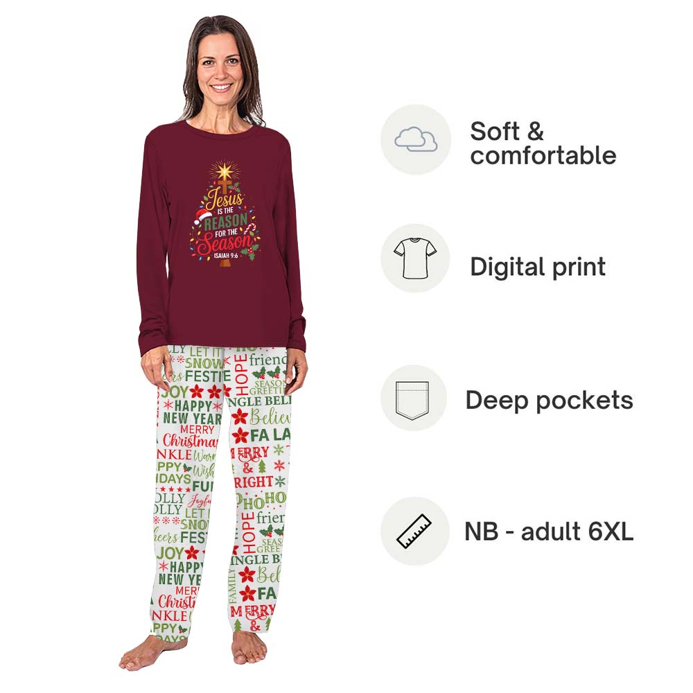Matching Christian Christmas Pjs With Bible Verse Isaiah 9 6 Matching Christian Christmas Pjs With Bible Verse Isaiah 9 6