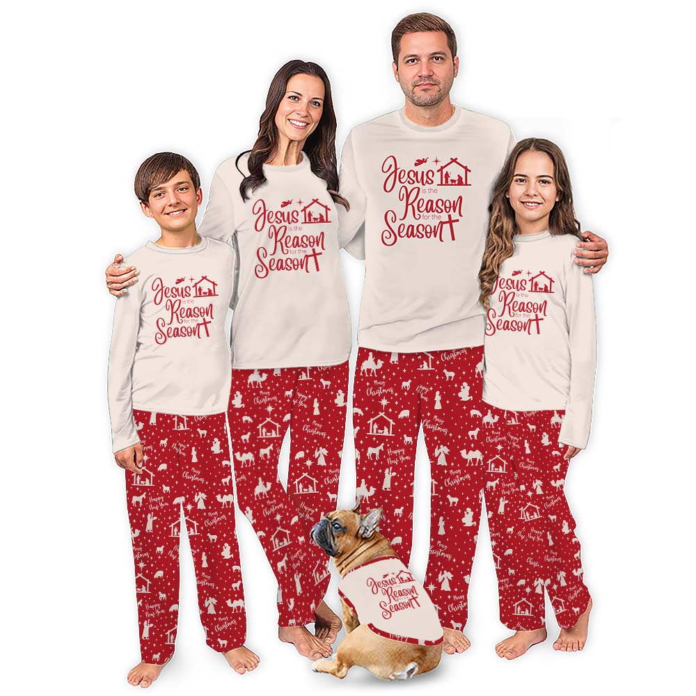 Jesus Is The Reason For The Season Matching Christmas Pajamas All Sizes Jesus Is The Reason For The Season Matching Christmas Pajamas All Sizes