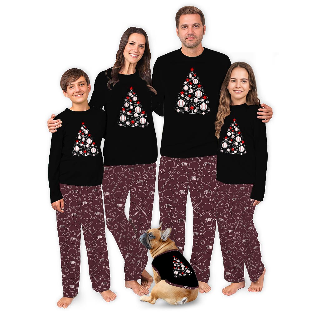 Baseball Themed Christmas Tree Matching Pj Sets Christmas Baseball Themed Christmas Tree Matching Pj Sets Christmas