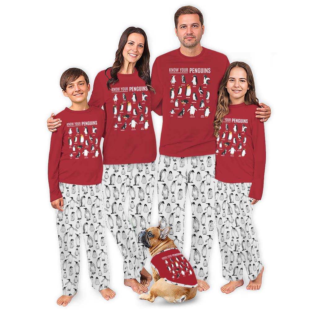 Know Your Penguin Christmas Pajamas Family With Plus Size Know Your Penguin Christmas Pajamas Family With Plus Size