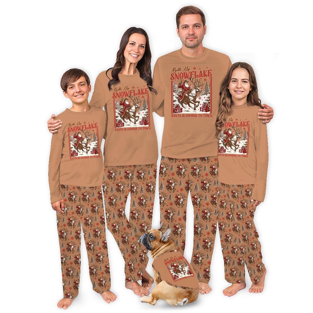 Western Christmas Pajamas Santa Claus Is Coming To Town Western Christmas Pajamas Santa Claus Is Coming To Town
