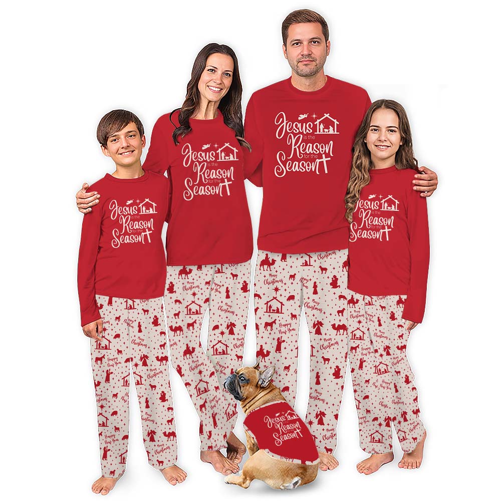 Jesus Is The Reason For The Season Matching Christmas Pajamas All Sizes Jesus Is The Reason For The Season Matching Christmas Pajamas All Sizes