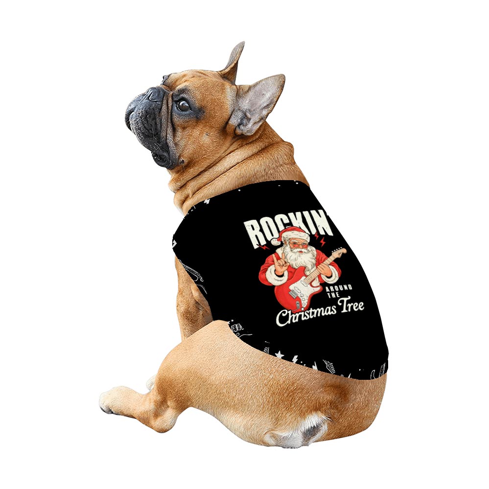 Black Rockin' Around the Tree Quote Christmas Pjs Family And Dog Black Rockin' Around the Tree Quote Christmas Pjs Family And Dog