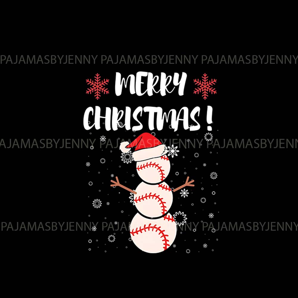 Merry Christmas Matching Family pajamas With Baseball Snowman Merry Christmas Matching Family pajamas With Baseball Snowman
