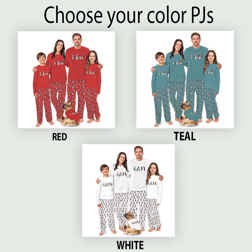 Adorable Penguin Long Sleeve Matching Christmas Pajamas Adorable Penguin Long Sleeve Matching Christmas Pajamas