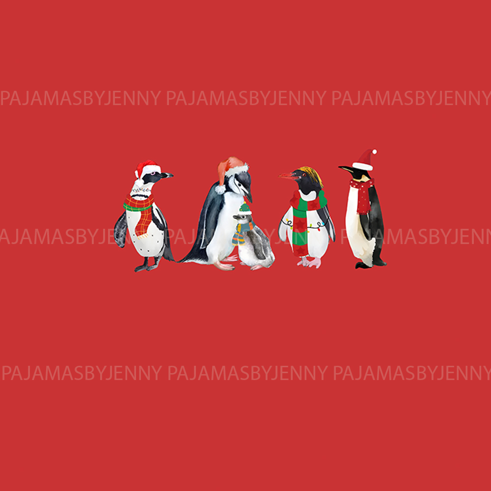 Adorable Penguin Long Sleeve Matching Christmas Pajamas Adorable Penguin Long Sleeve Matching Christmas Pajamas