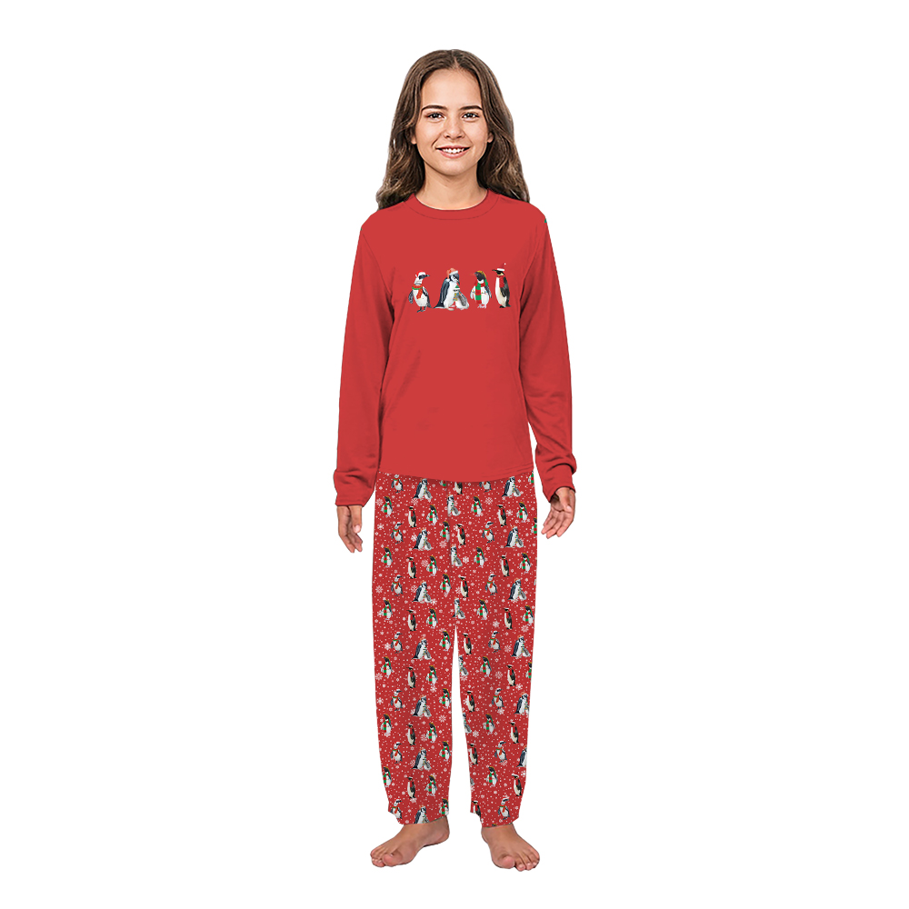 Adorable Penguin Long Sleeve Matching Christmas Pajamas Adorable Penguin Long Sleeve Matching Christmas Pajamas