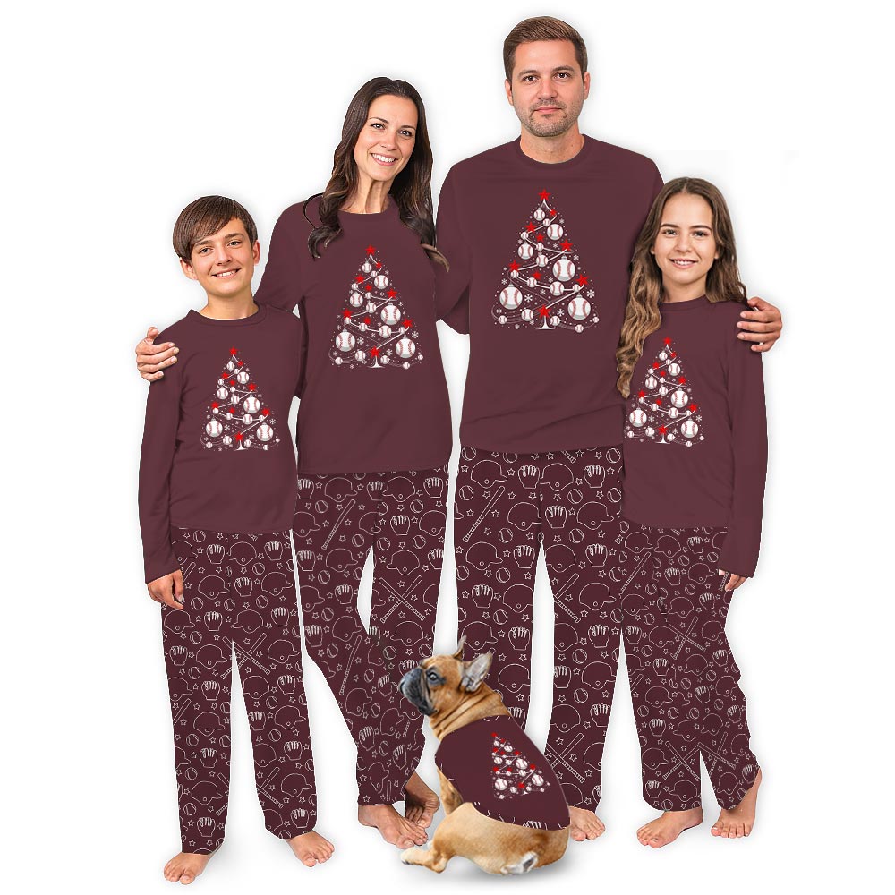 Baseball Themed Christmas Tree Matching Pj Sets Christmas Baseball Themed Christmas Tree Matching Pj Sets Christmas