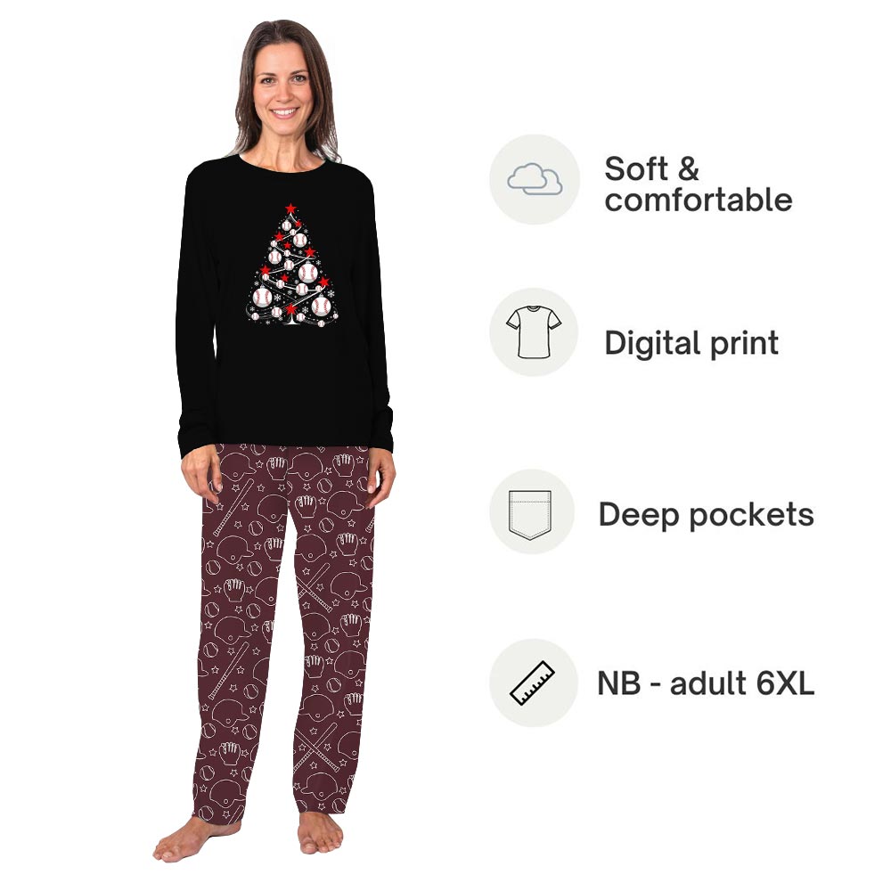 Baseball Themed Christmas Tree Matching Pj Sets Christmas Baseball Themed Christmas Tree Matching Pj Sets Christmas