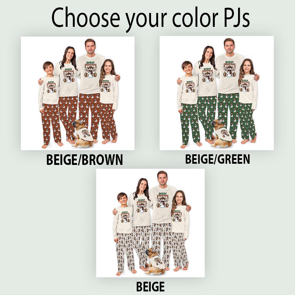Snowman Cowboy Howdy Christmas Matching Family Jammies Snowman Cowboy Howdy Christmas Matching Family Jammies
