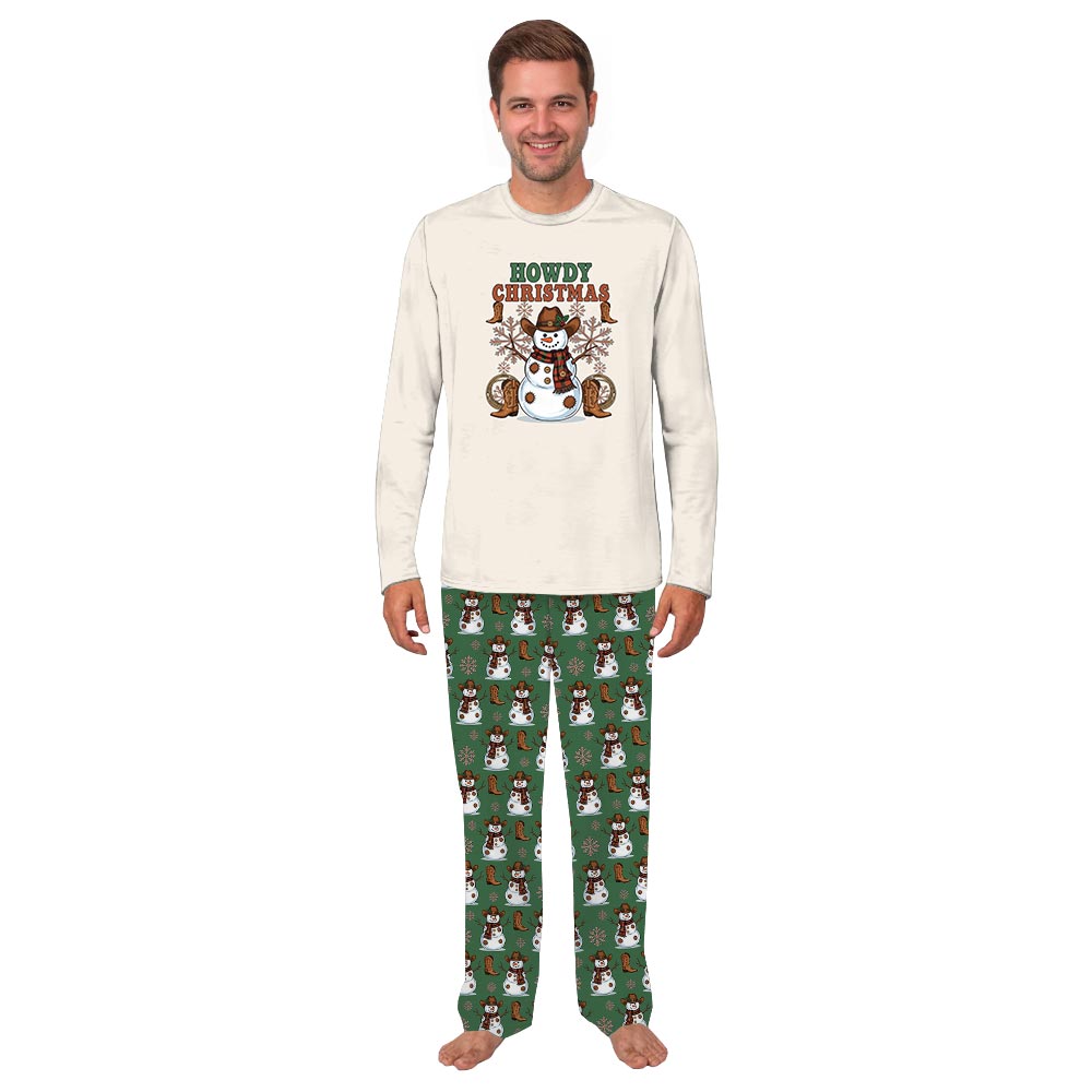 Snowman Cowboy Howdy Christmas Matching Family Jammies Snowman Cowboy Howdy Christmas Matching Family Jammies