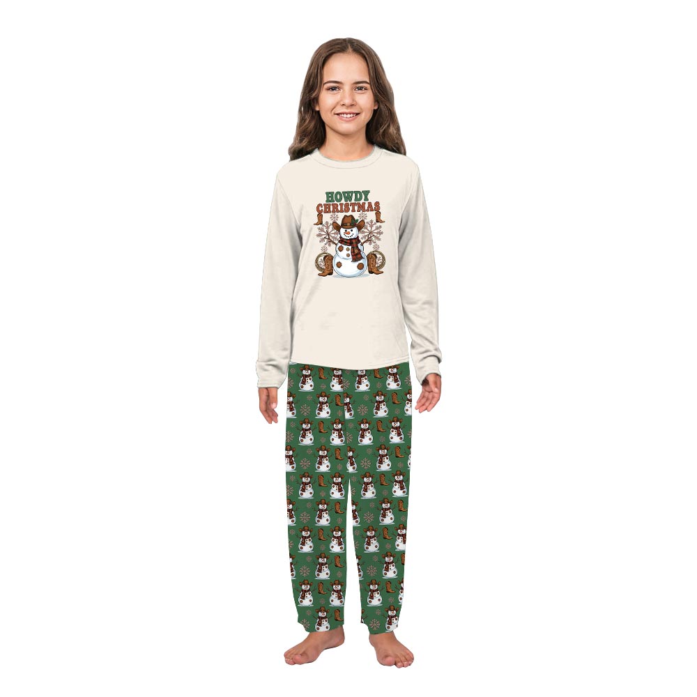Snowman Cowboy Howdy Christmas Matching Family Jammies Snowman Cowboy Howdy Christmas Matching Family Jammies