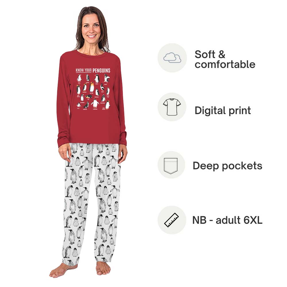 Know Your Penguin Christmas Pajamas Family With Plus Size Know Your Penguin Christmas Pajamas Family With Plus Size