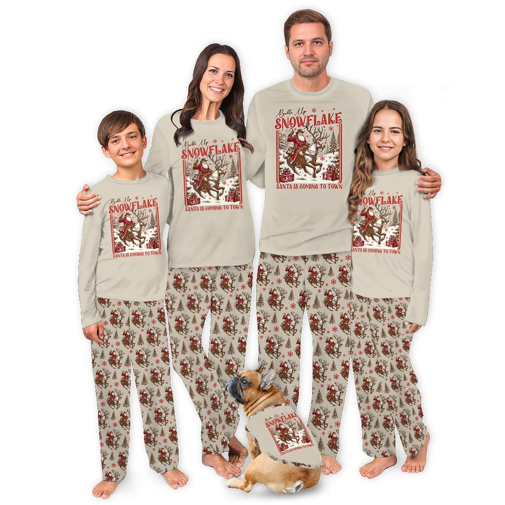 Western Christmas Pajamas Santa Claus Is Coming To Town Western Christmas Pajamas Santa Claus Is Coming To Town
