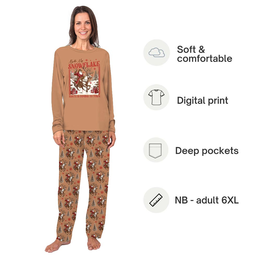 Western Christmas Pajamas Santa Claus Is Coming To Town Western Christmas Pajamas Santa Claus Is Coming To Town